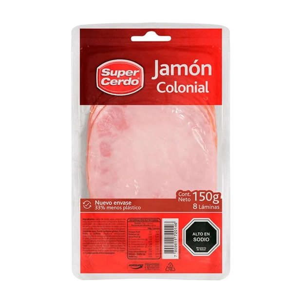 JAMON COLONIAL SUPER CERDO 150 GR - UN